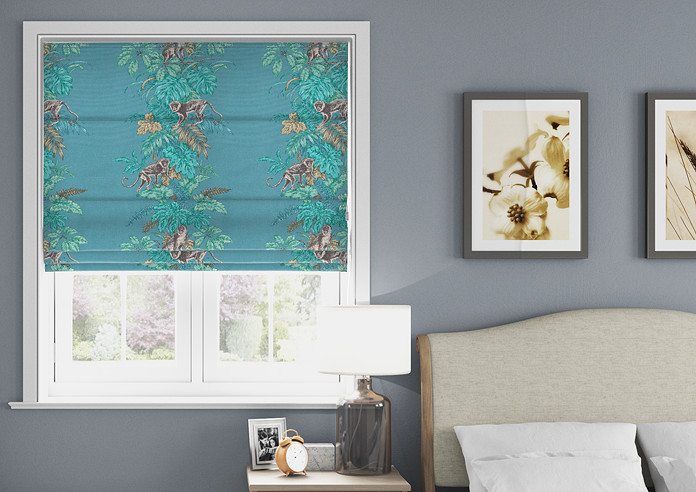 Monkeying Around, Lagoon - Roman Blind - Image 3